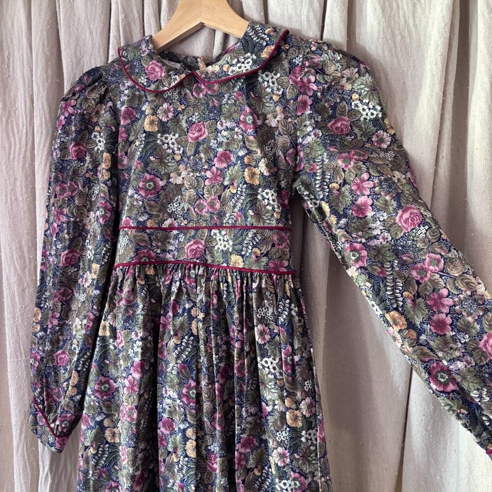 Vintage My Twinn Girls Floral Cotton Dress Size 10 Cottagecore
